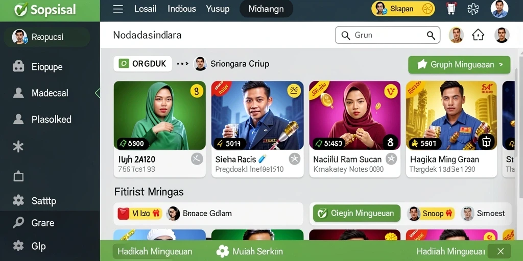 Tampilan utama permainan yang menarik dan mudah dinavigasi.