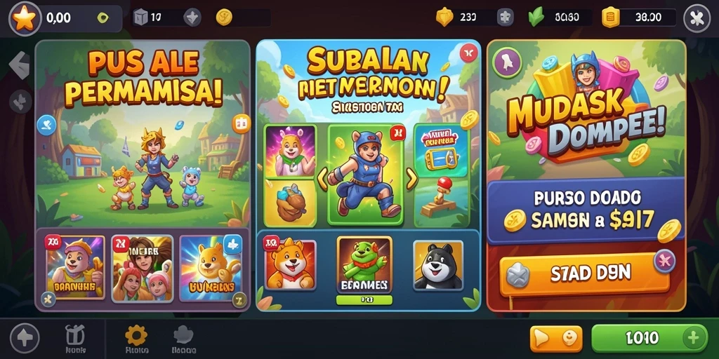 Tampilan menu utama yang menarik dan mudah dinavigasi.